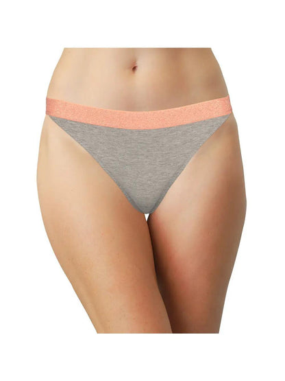 Banded High Waist Cotton Thong