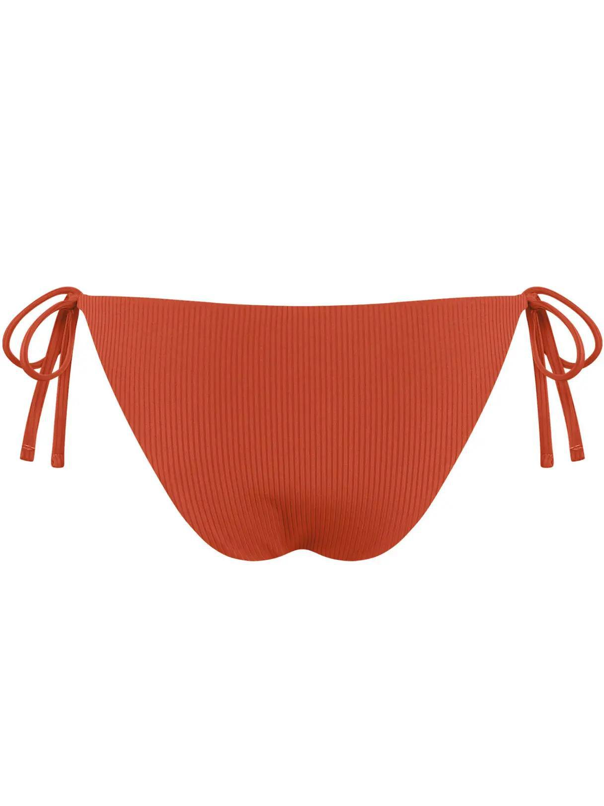 Ribbed Side-Tie Bikini Bottom