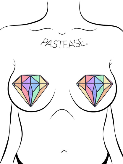 Pastel Rainbow Diamond Nipple Pasties