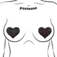Sparkle Black Heart Nipple Pasties
