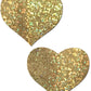 Gold Glitter Hearts Nipple Pasties